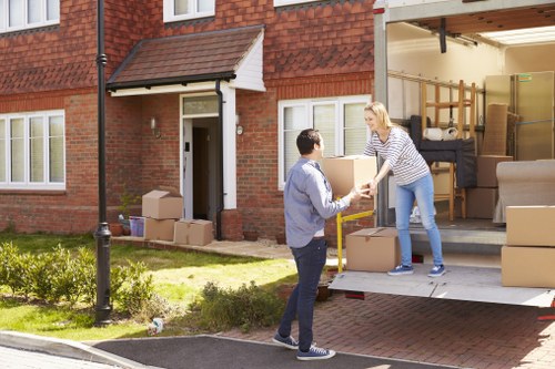 Professional packing service preparing household boxes in Southgate