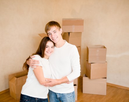 Student removal service in Southgate with boxes and furniture prepared for transport