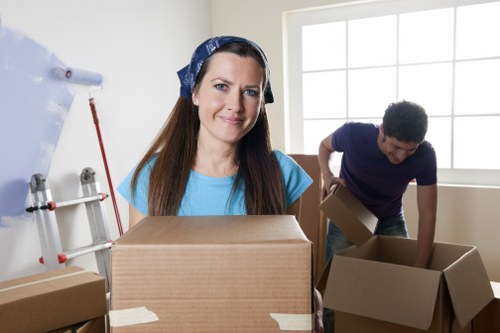 Organised unpacking of boxes in a Southgate property