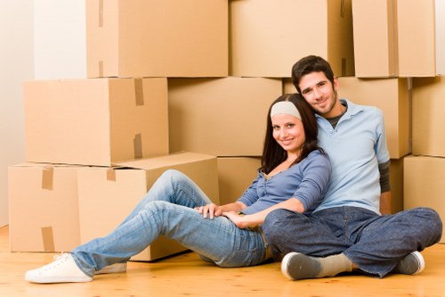 Moving team preparing a Southgate home relocation