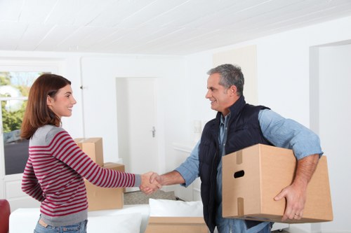 Southgate office relocation with furniture protected for safe transport