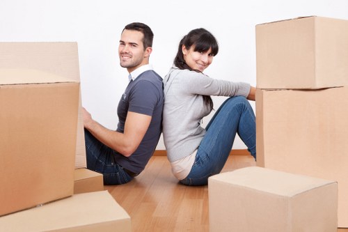 Local moving service handling boxes in Southgate