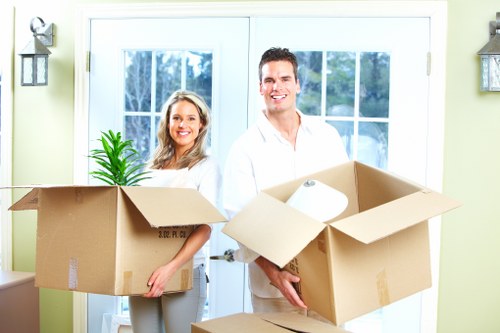 Careful transport of household items during a Southgate relocation
