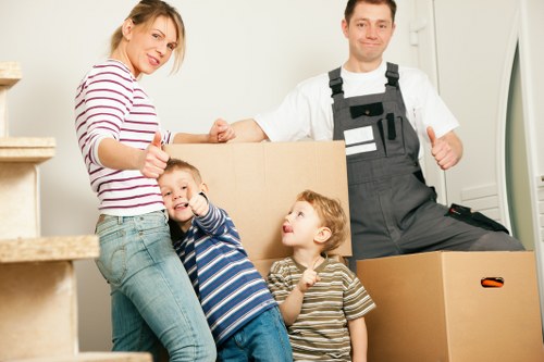 Moving van loaded for a Southgate house removal